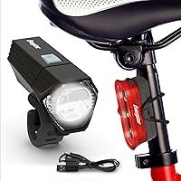 Energizer X400 Rechargeable Bike Lights: 400 Lumen Front & Wide-Angle Rear LED, IPX4 Waterproof, Compact Clip-On for Night Cycling Safety