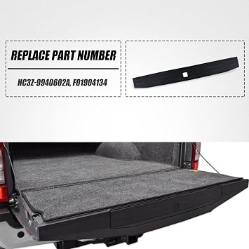RANSOTO Tailgate Molding Trim Compatible with 2017-2022 Ford F250 F350 F-250 F-350 Super Duty Flexible Flex Step Rear Center Truck Spoiler Protector Cover Replaces FO1904134