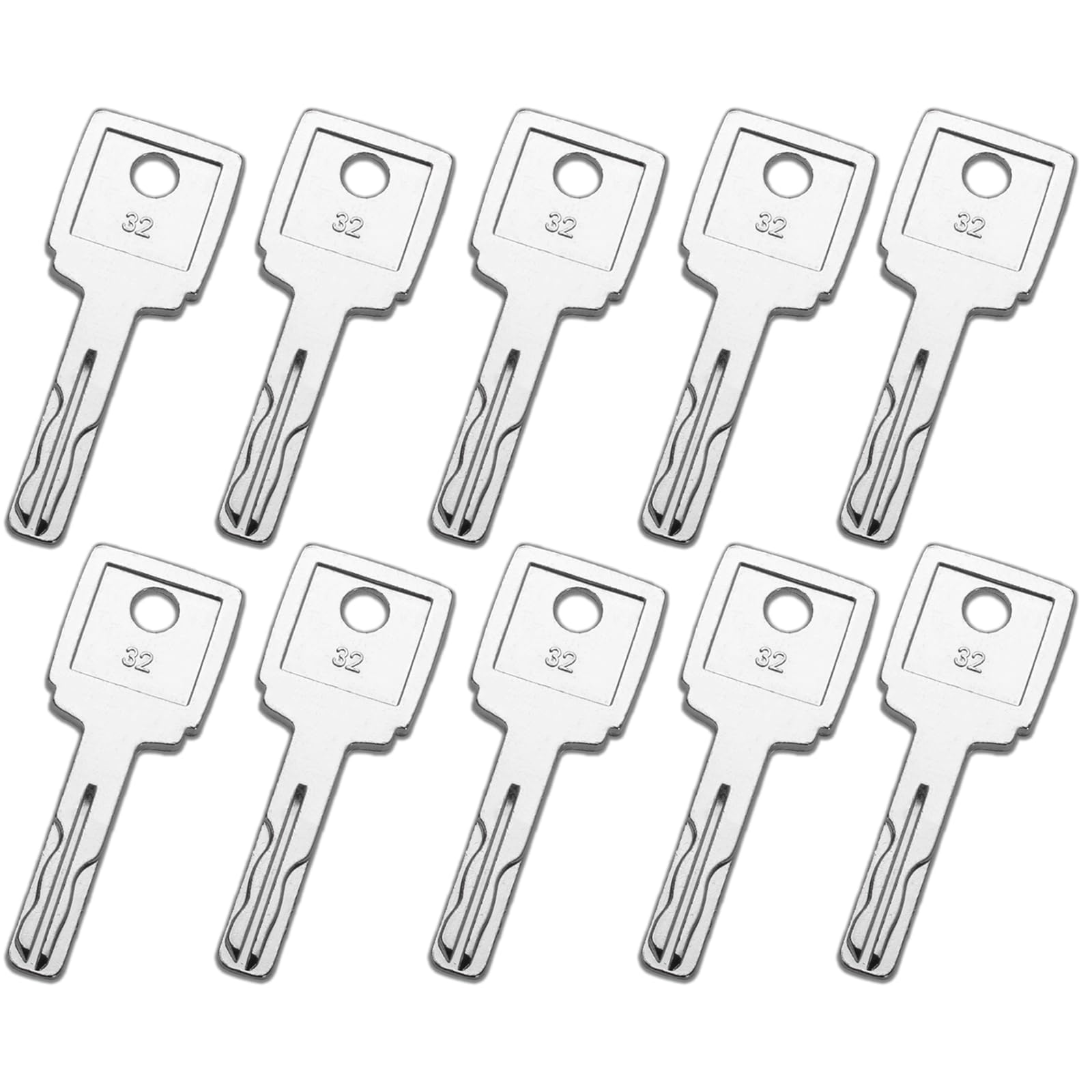 Heavy Equipment Keys, 10 Pack Laser Cut Volvo Key 11039228 for Volvo Loader Haul Truck Models A25D A35C A35D A40 A40D