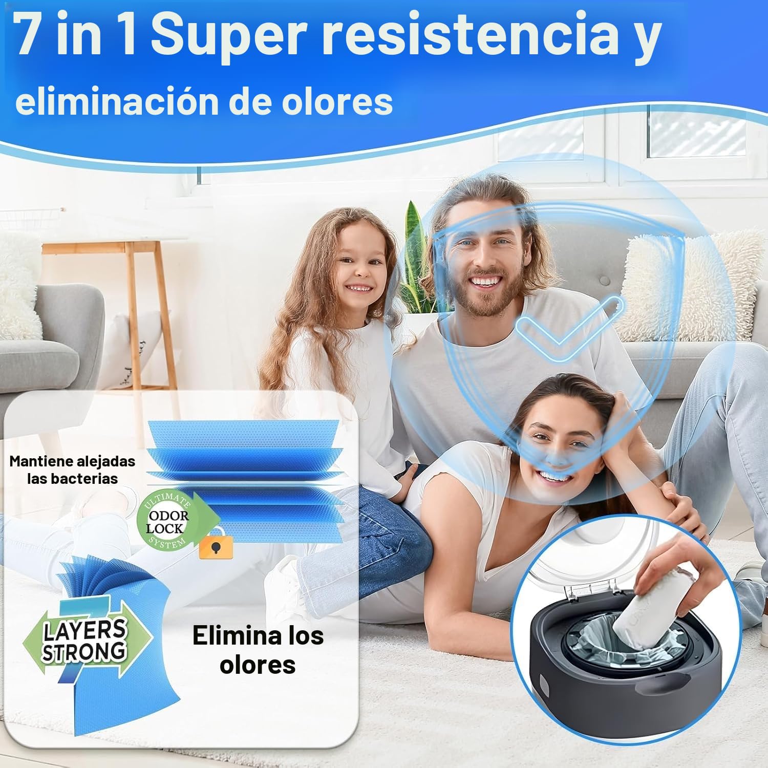 Recambios compatible con todos contenedores de pañales -18 PCS espesadas para Tommee Tippee & Foppapedretti &Litter Locker II & LitterLocker Fashion &Angelcare Dress Up XL