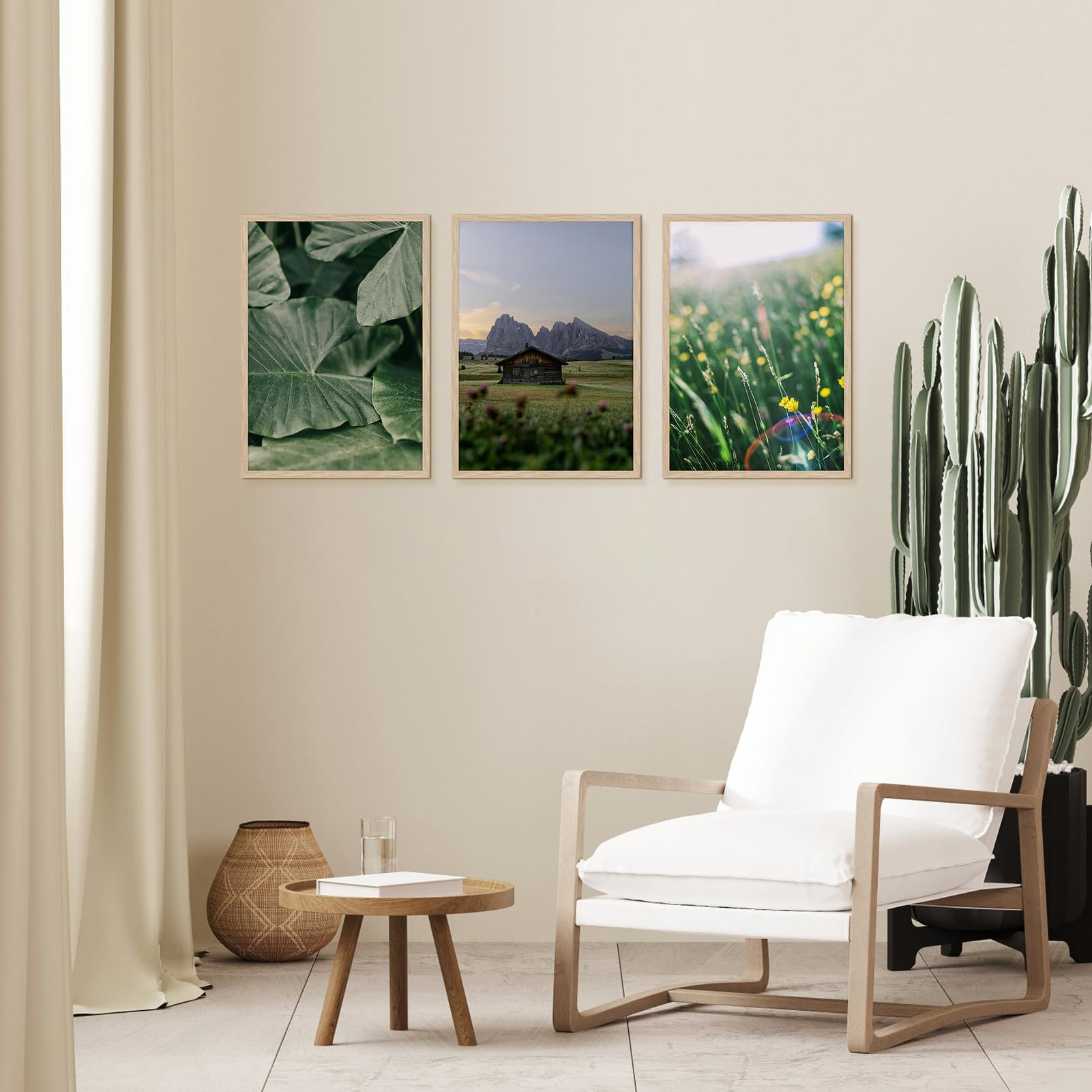 Hoikwo Cornice portafoto in legno di quercia formato A3 confezione da 3 29,7 x 42 cm