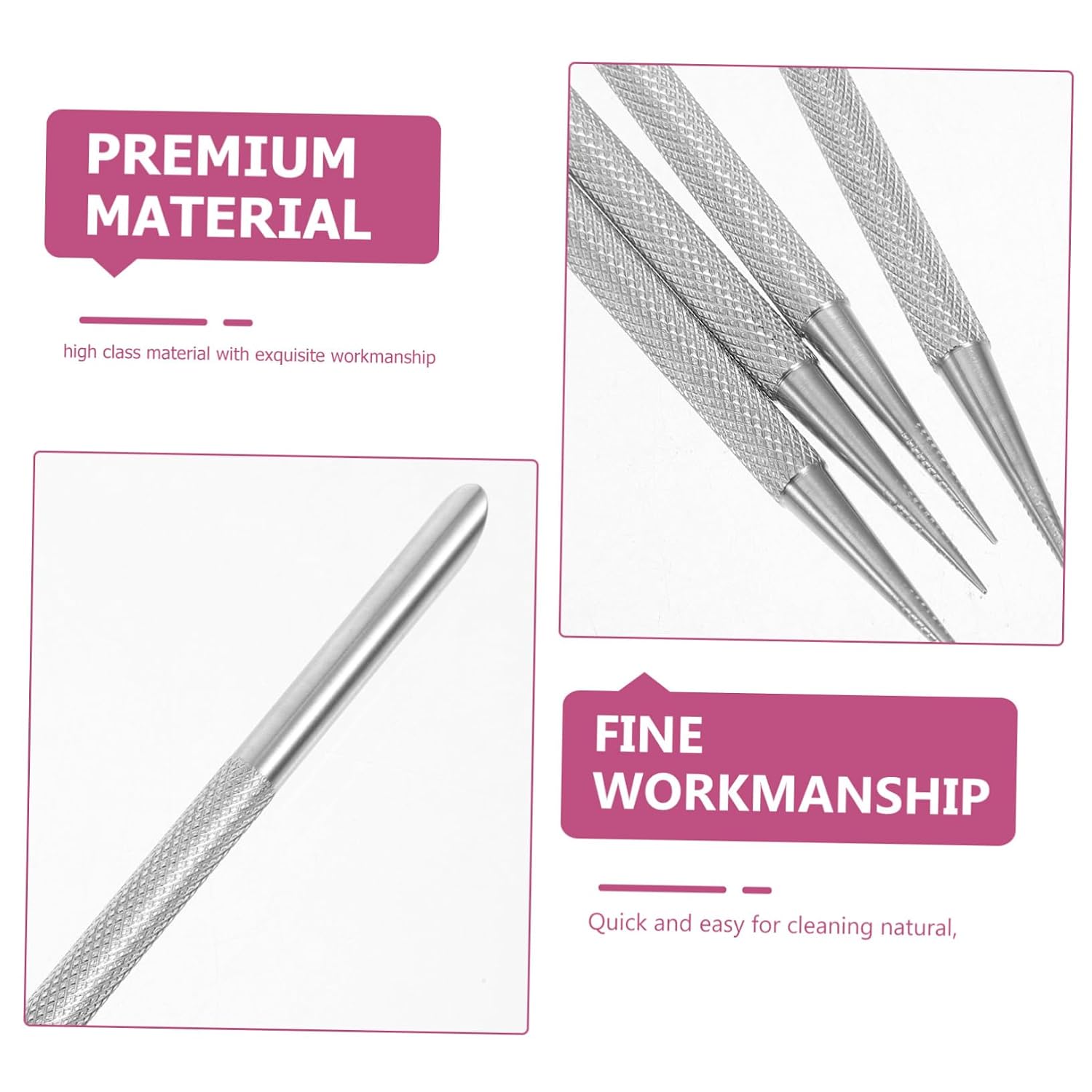 12pcs Nail Cuticle Pusher Remover Manicure Tools Cuticle Bit Trimmer Stainless Steel Nail Cleaner for Professional Home Use