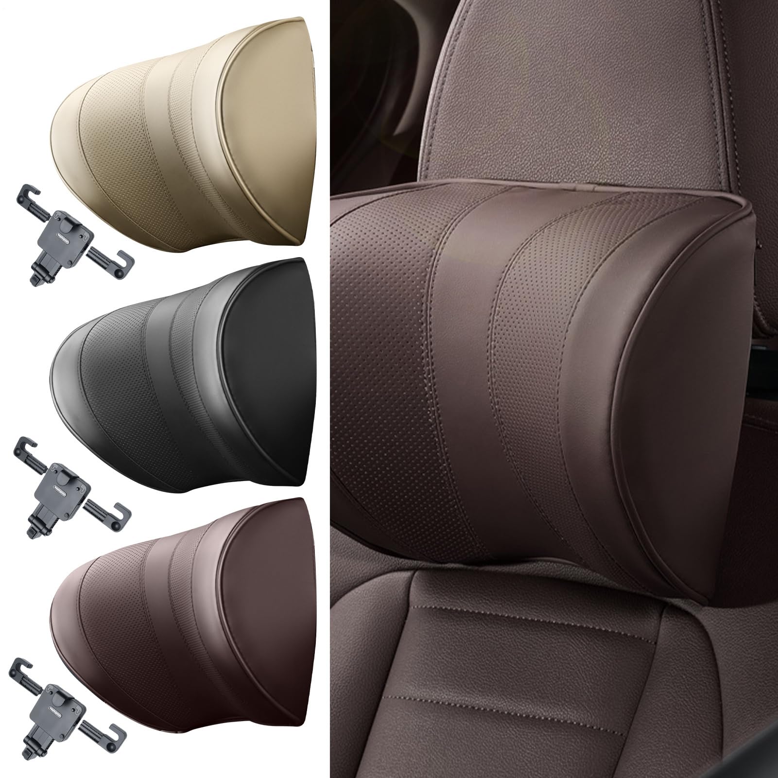 Coussin d'appui-tête de voiture - Coussin de nuque de voiture facile à