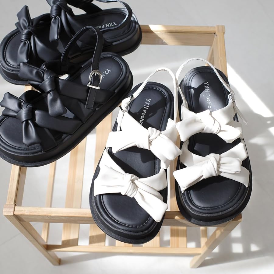 Amazon | [アミアミ] サンダル リボン 3WAY スポーツサンダル