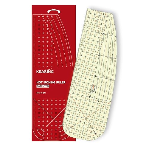 Miniatura 8 de Regla métrica de dobladillo caliente para costura, patentada, resistente al calor, antideslizante, regla de planchado en caliente para medir,