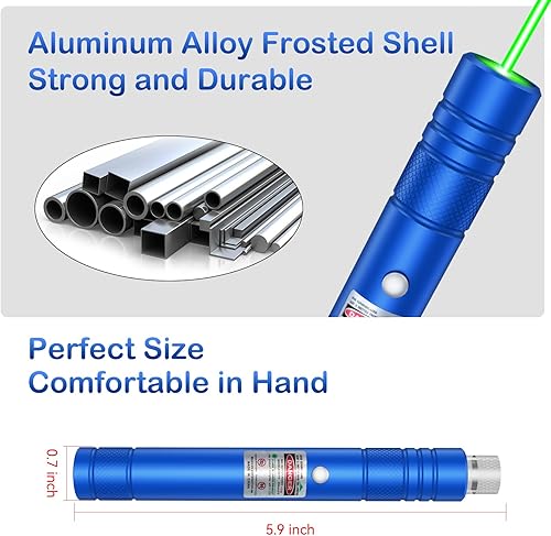 Miniatura 4 de Puntero láser rojo de alta potencia para gatos con tapa de estrella, puntero láser recargable, haz láser de largo alcance, linterna de 2000 pies con