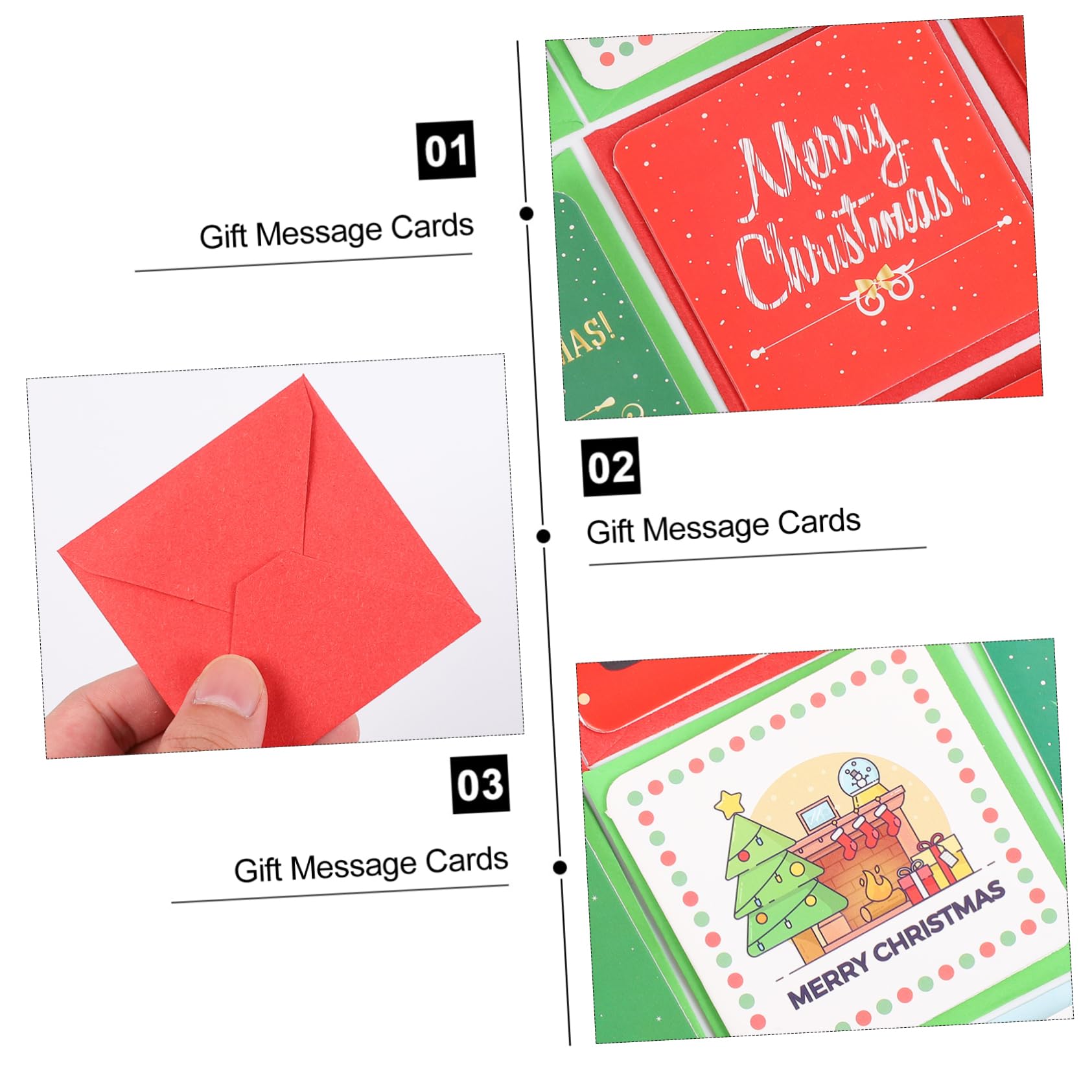 SEWACC 6 Sätze Weihnachtskarte grußkarten weinachtskartenset neujahrsgruß Geschenkkarten Gefälligkeiten für Weihnachtsfeiern Segenskarten für das neue Jahr festliche Designs Karten Papier