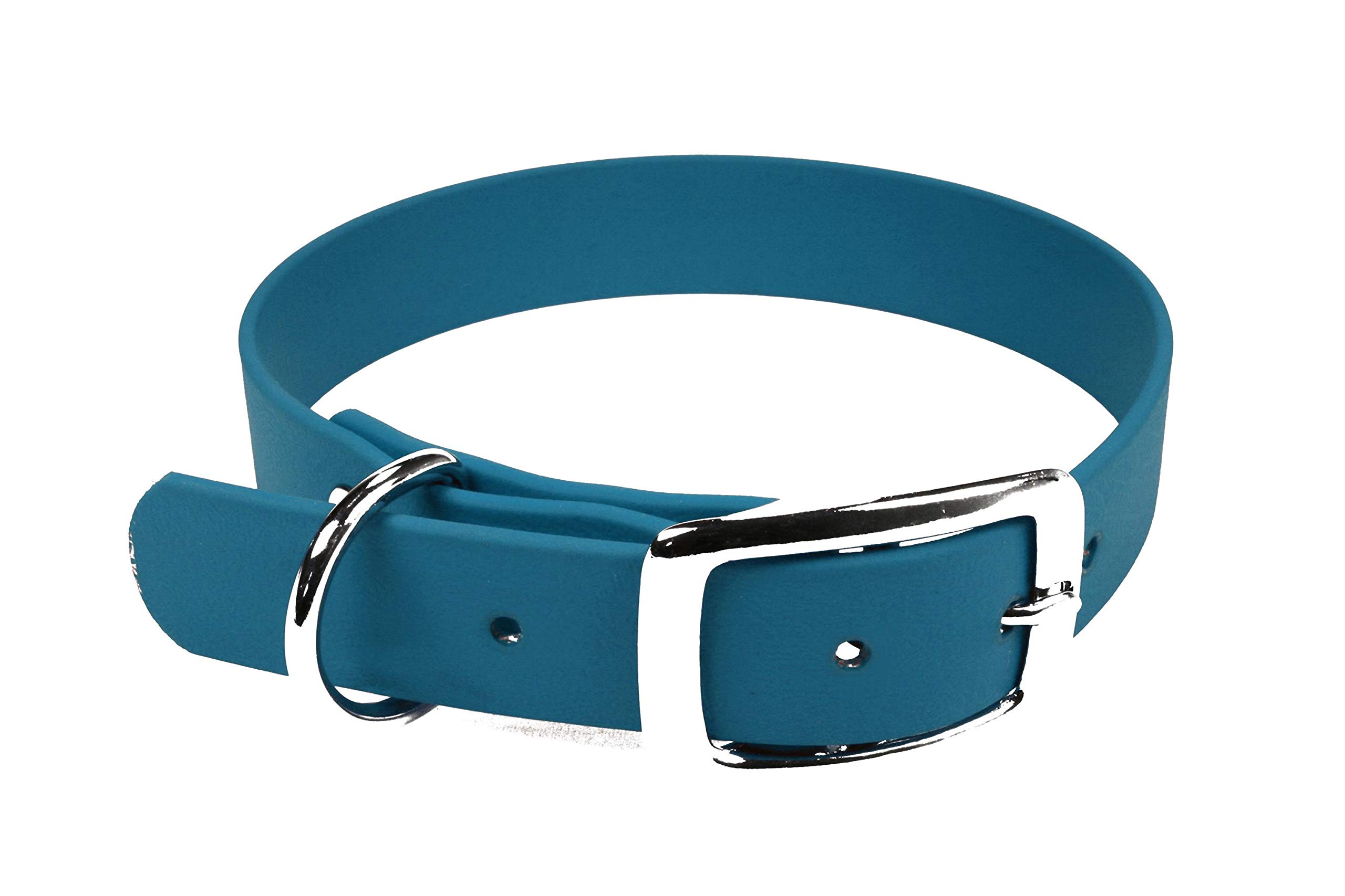 Bio-leine Biothane Hundehalsband Mit Dornschnalle – Türkis, Halsumfang 35-45 Cm, Wasserabweisend & Pflegeleicht