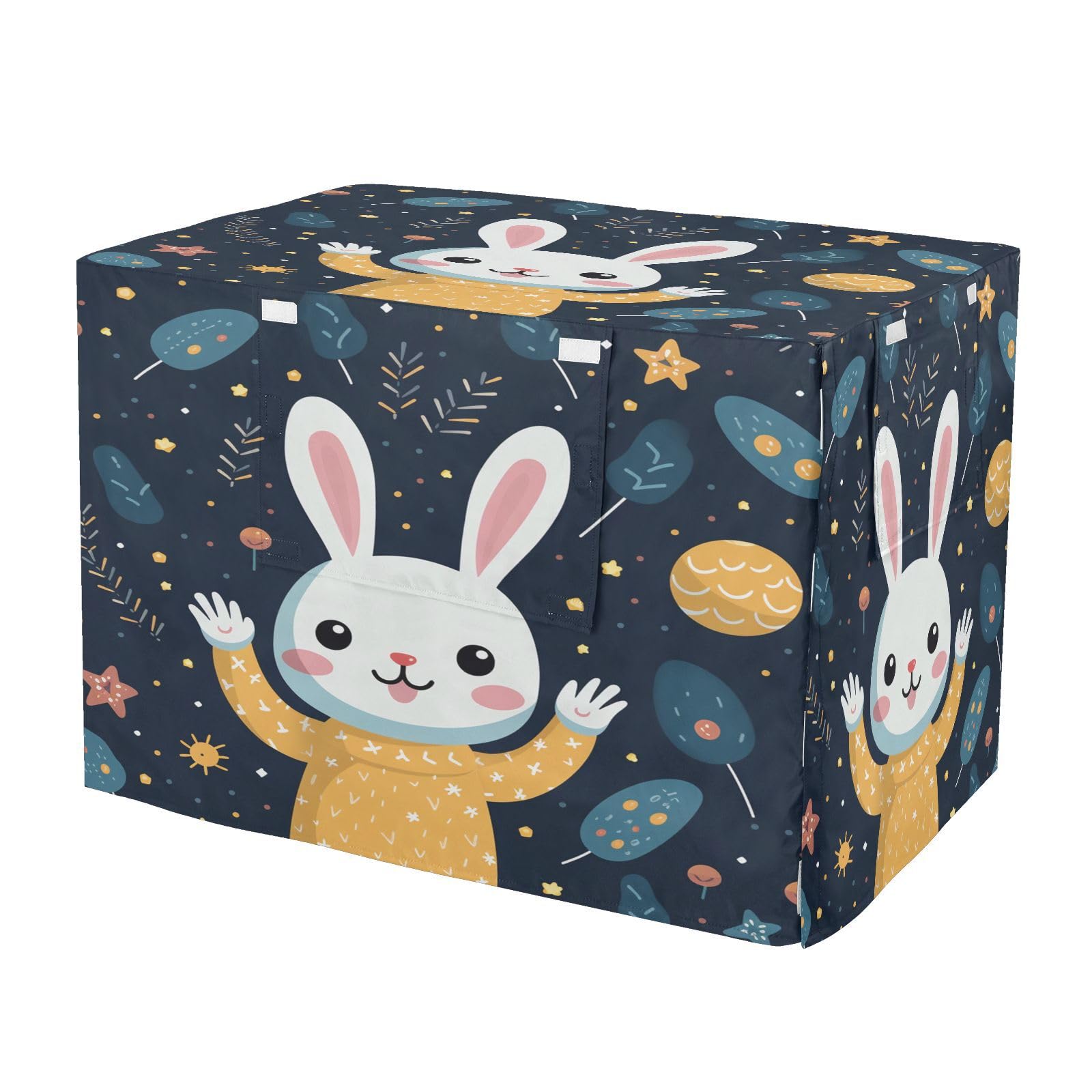 KAAVIYO Cute Stars Rabbit Dog Cat Crate Cover,Waterproof Pet Kennel Covers for Animals Cages Indoor Outdoor
