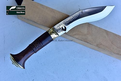 Miniatura 3 de KukriKhukuri genuino - Cuchillo de cocina auténtico Cheetlange de hoja de 5 pulgadas hecho a mano por GK & CO.Kukri House en Nepal