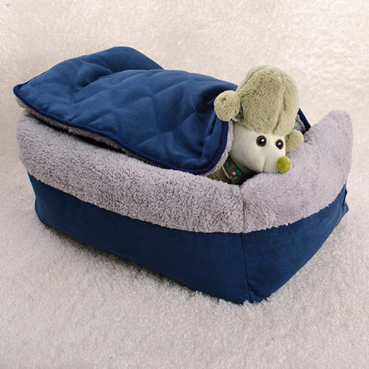 Dog Sofa Bed Clamshell Kennel for Small Medium Dogs Pet Bed Mat Washable Soft Material Warmth Non-Slip Multifunctional