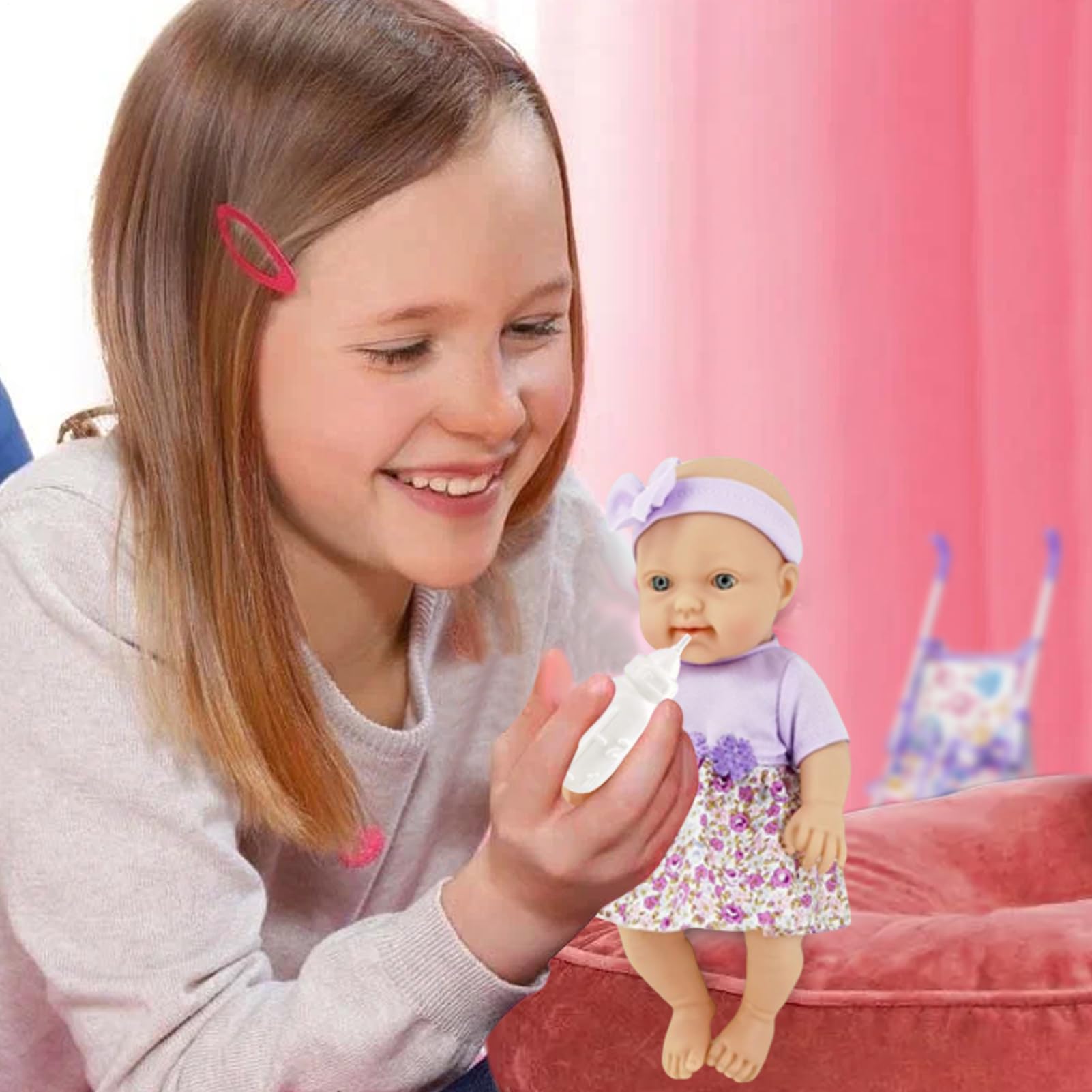 Jouet De Poussette De – Landau Portable, Jogging Pliable pour Bébé, Chariot Miniature pour Les Parents, Siège De Garde D' pour Nouveau-né | Chambre d'anniversaire pour FI