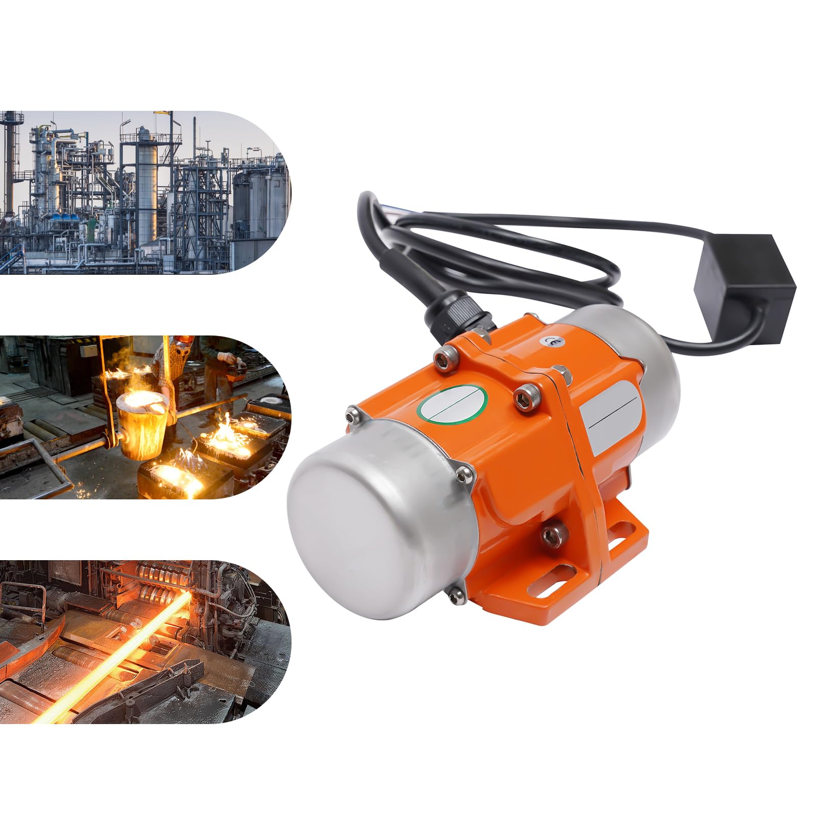 Motor de vibración asíncrono monofásico de 50 W, potencia oscilante ajustable de 3000 rpm, carcasa de aluminio, motor industrial estable para construcción, alimentos, minería