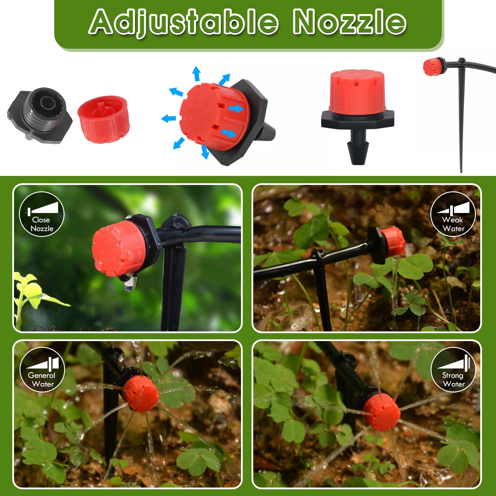 Drip Irrigation Kit, Flantor 70FT Greenhouse Drip