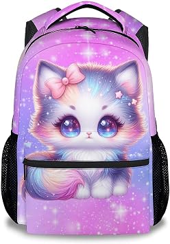 Kids Backpacks - Cat Backpacks for Girls - Cute Toddler Bookbag - Gifts for Daughter - Durable School Bag for Kindergarten/Preschool/Elementary17 Inch