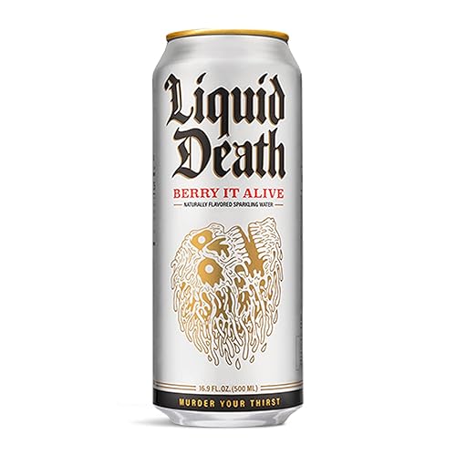 Miniatura 3 de Liquid Death Agua con gas Berry It Alive 169 oz Tallboys paquete de 12