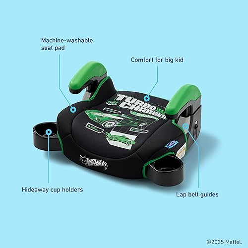 Miniatura 15 de Graco TurboBooster 2.0 Asiento elevador sin respaldo para automóvil, Barbie Paint, asiento elevador de viaje para niños de 4 a 10 años, peso de 40 a