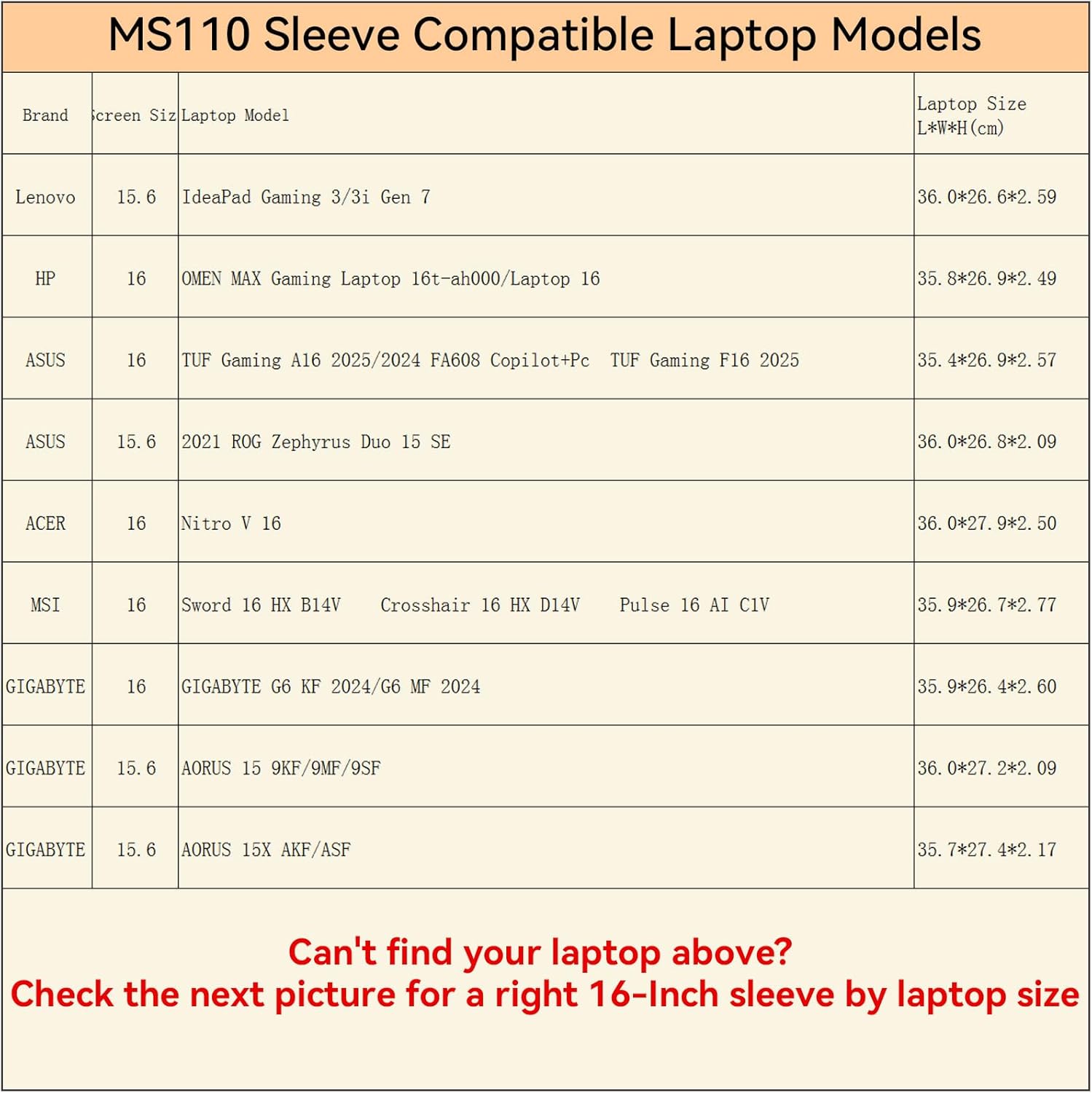 Smatree MS110 Hard Protective 16 inch Laptop Sleeve Case Compatible for HP OMEN MAX 16/16t, ASUS Rog 2021/TUF F16/A16, Lenovo Ideapad 3/3i Gen 7, MSI Crosshair/Pulse/Sword 16, ACER Nitro V 16