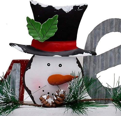 Miniatura 2 de Letras de madera recortadas de mesa Muñeco de nieve Believe Sign Decoraciones de Navidad Muñeco de nieve Madera Palabra Bloque Signos Invierno