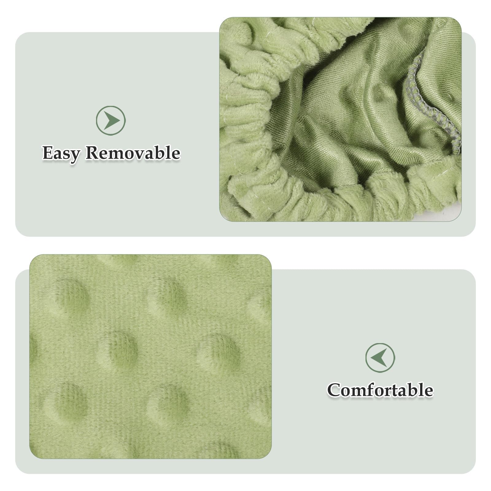 Funda para Cambiador de Pañales de Felpa Suave y Delicada, Diseño Fácil de Quitar, Tamaño 60x35x0.8cm, Paquete de 4 Piezas para Cunas y Cambiadores en Guarderías