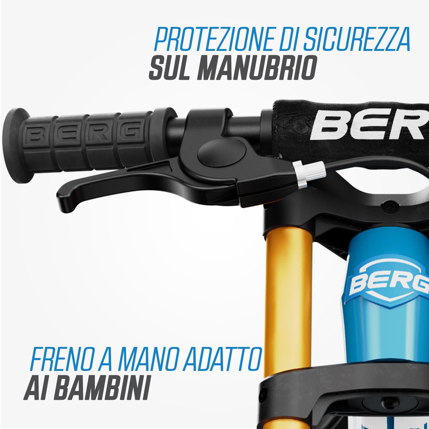 BERG Biky Cross - Bicicletta da 12 pollici, per ragazzi e ragazze dai 2 anni in su, con freno a mano, pneumatici ad aria, sella regolabile in altezza e telaio leggero in magnesio