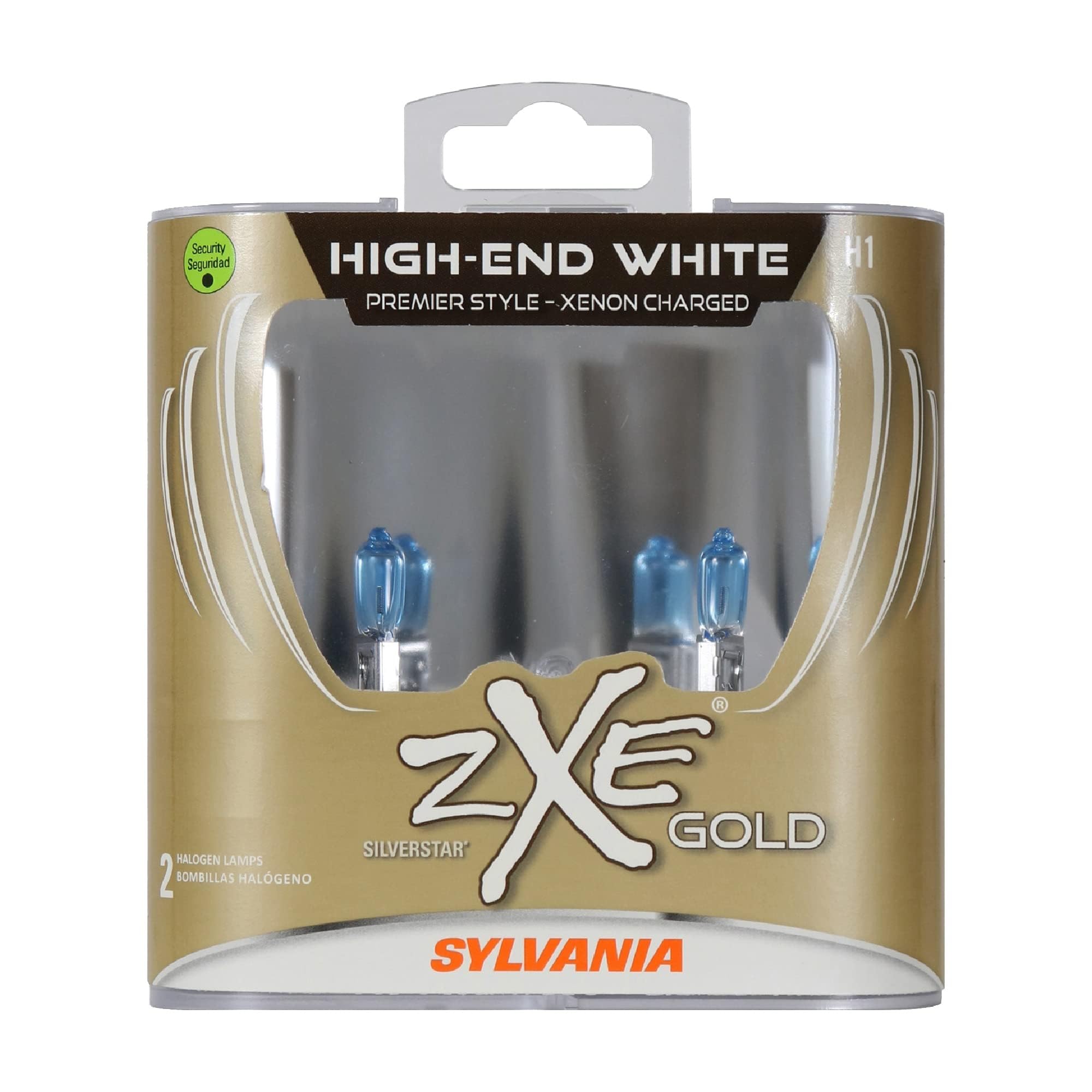 SYLVANIA - H1 SilverStar zXe GOLD High Performance Halogen Headlight Bulb - Headlight & Fog Light, Bright White Light Output, Best HID Alternative, Xenon Charged Technology (Contains 2 Bulbs)