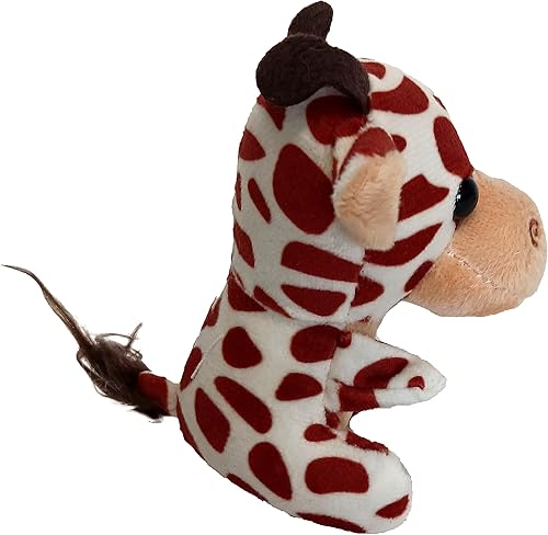 Miniatura 7 de Animales de zoológico de peluche, león, jirafa, mono y elefante, peluche súper suave (juego de 8 piezas)