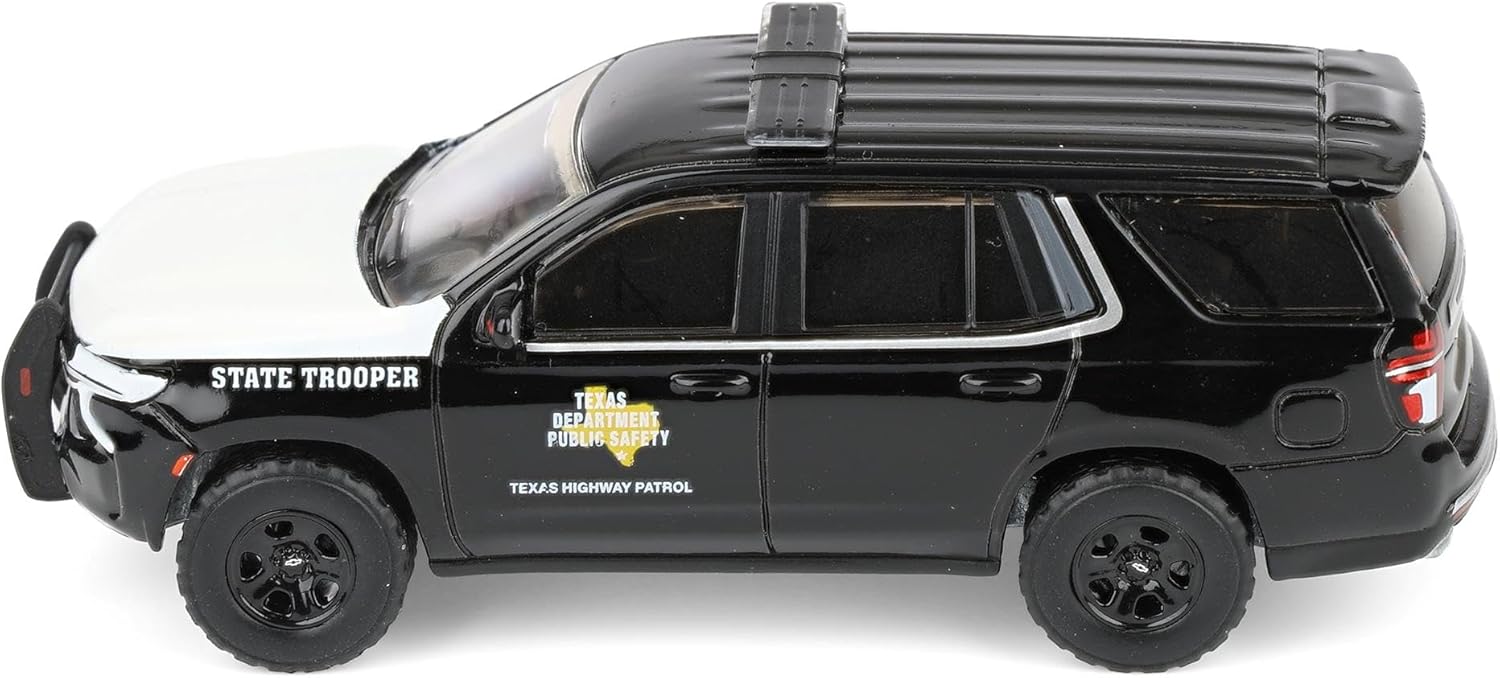 Greenlight 1/64 2024 Chevrolet Tahoe Police Pursuit Vehicle, Texas Highway Patrol, Hobby Exclusive Hot Pursuit GLT30540