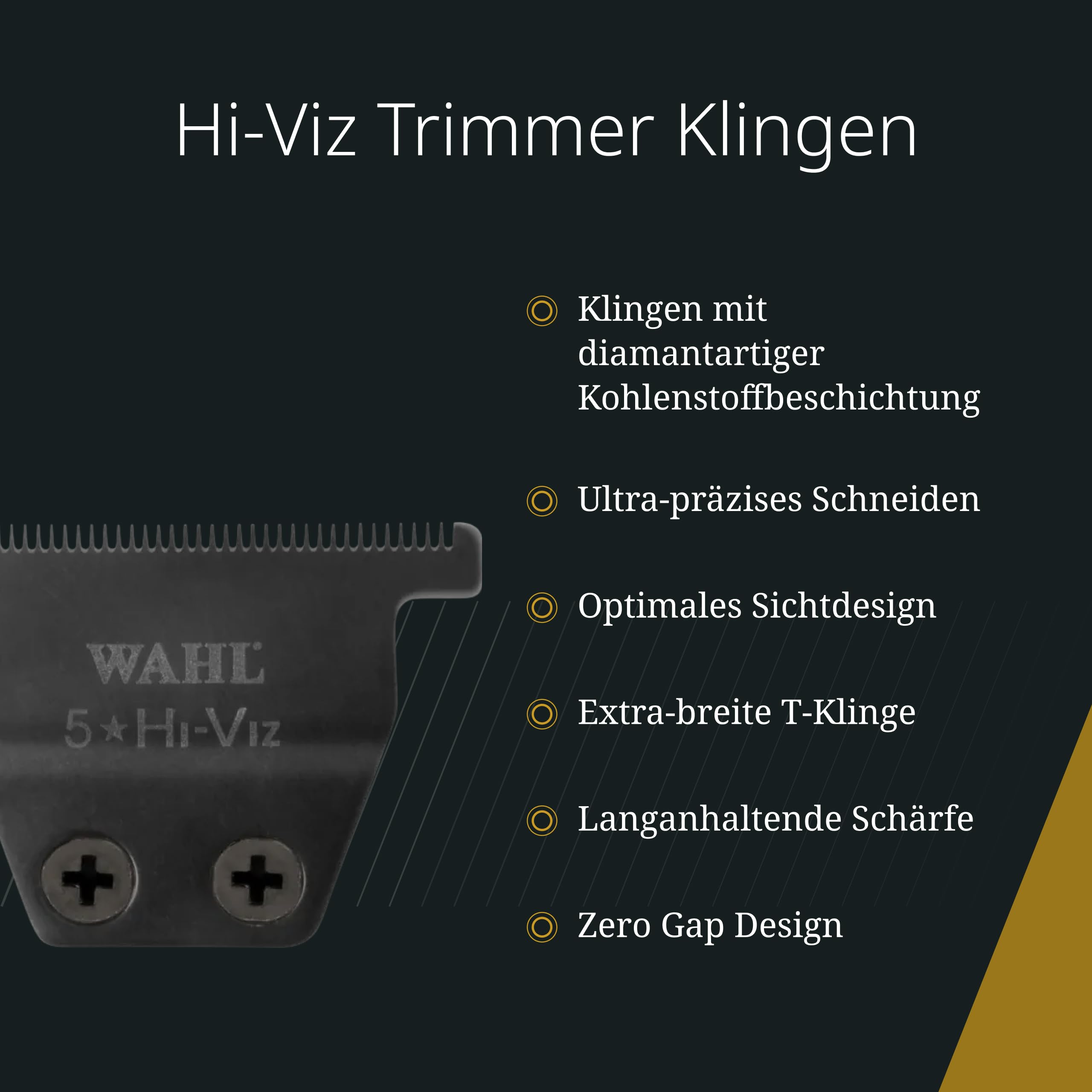 Wahl Hi-Viz Trimmer Ersatzklingen, 0,4 mm bis Null, 12er-Pack | Trimmer-Ersatzklingen mit diamantähnlicher Kohlenstoffbeschichtung, 8-mal länger scharf, 0,4 mm bis Null-Einstellung