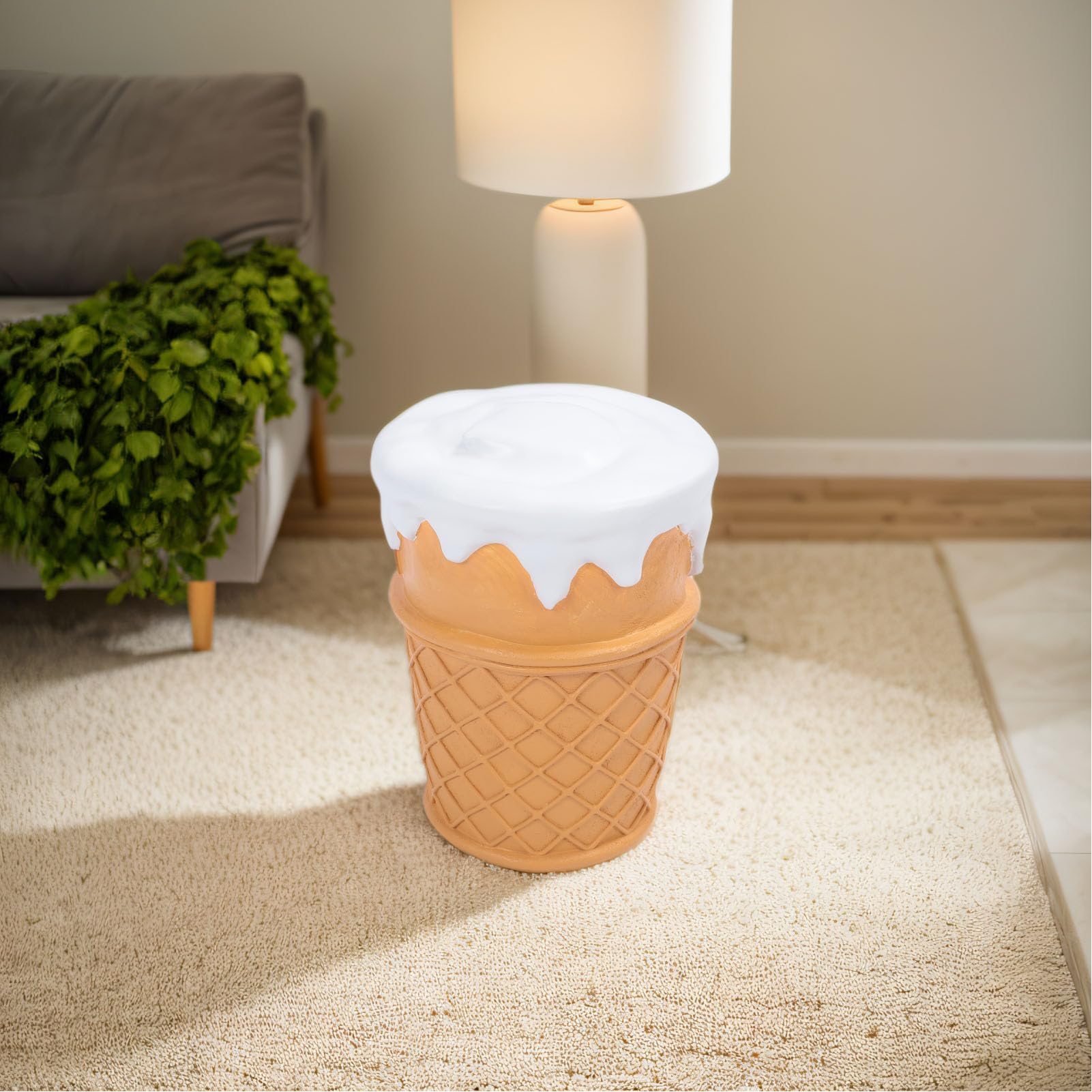Cute Ice Cream Stool, Food Shoe Changing Stool Home Resting Seat Comfortable Foot Rest Stool Fun Dining Stool Decorative Ice Cream Stool for Home Living Room Bedroom Decor