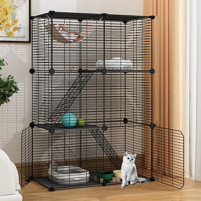 Gabbia Per Gatti YITAHOME A 4 Livelli - 104x72x140 Cm, Con Amaca E Scale, Per Interno/Esterno