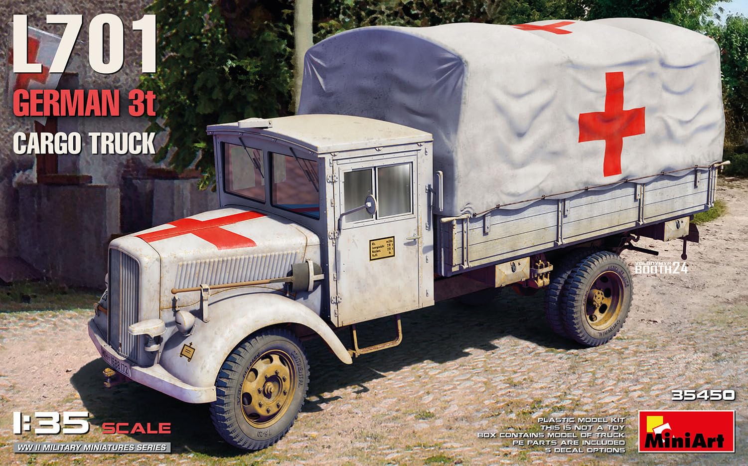 Mini Art 35450 1:35 L701 Dt. 3t Cargo Truck - wierna replika, modelarstwo, plastikowy zestaw do montażu, majsterkowanie, hobby, klejenie, zestaw modelarski, montaż, nielakierowany