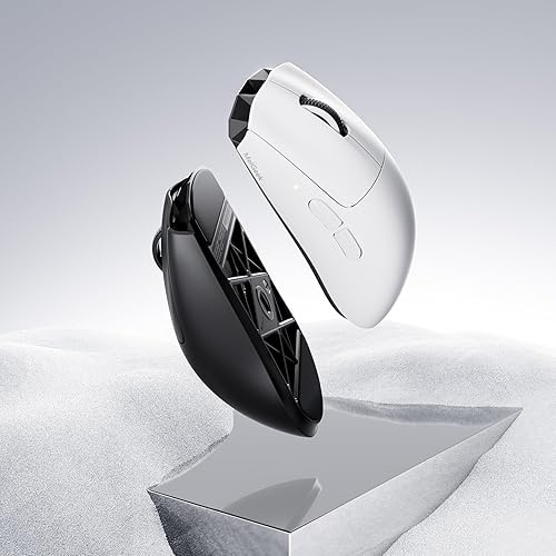 Miniatura 8 de MelGeek Horus Mouse ligero, mouse inalámbrico para juegos, 1.73 oz, sondeo 8K, sensor de 30 K DPI, batería de 215 horas, 2.4G/USB-C, con receptor de