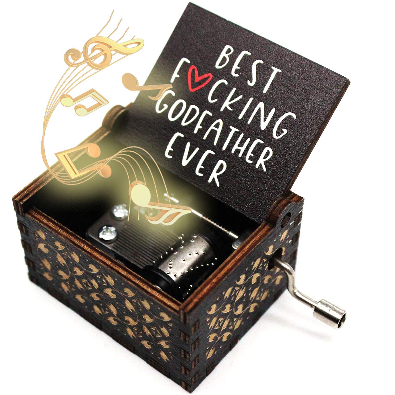 ukebobo Wooden Music Box- You are My Sunshine Music Box, Gifts for Godfather- 1 Set(fk)