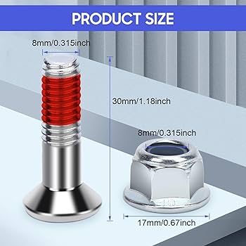 Amazon.com: Acouto Chainring Bolts Kit M8 Aluminum Alloy