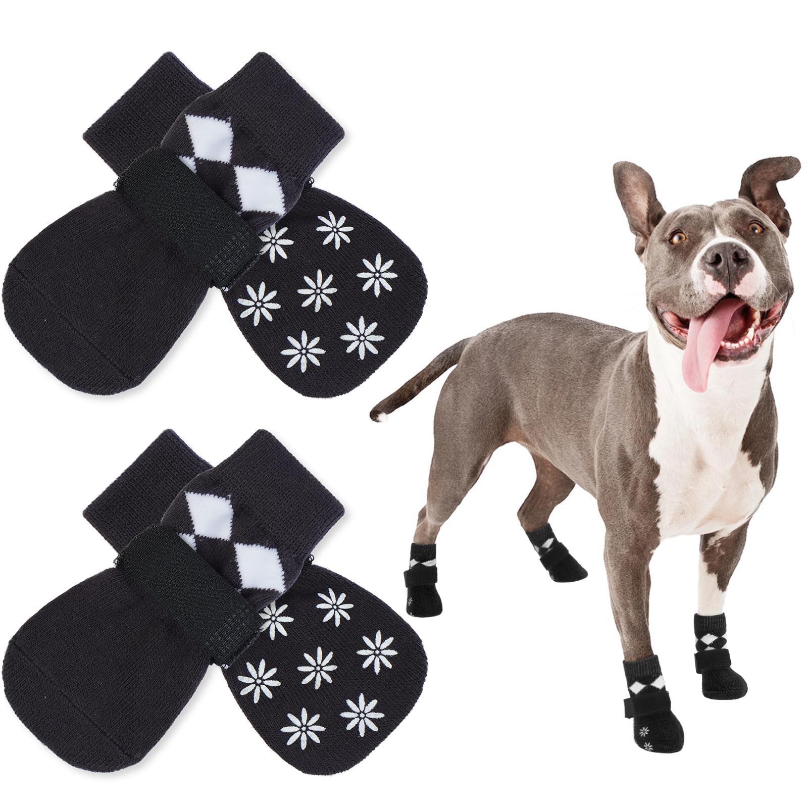 PUMYPOREITY 2 works Anti Slip Dog Socks Paws Stop Licking