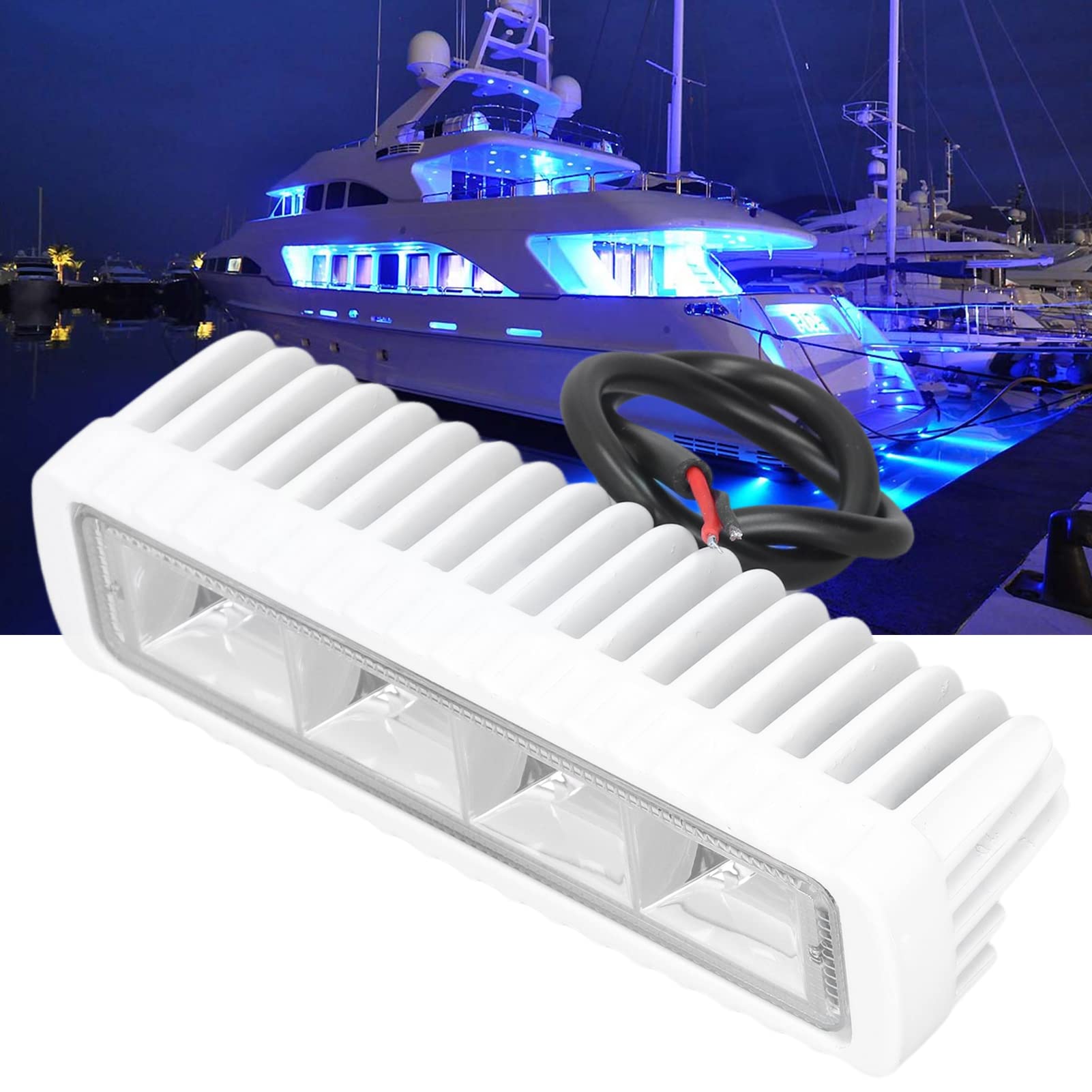 aqxreight Barre Lumineuse LED pour Bateau de 16,3 Cm, ¨¦tanche IP68, 4000 LMS, 6000 K, 12/24 V, 36 W, 120 ¡ã, Projecteur de Pont, Lampe de Remplacement pour Camping-car, Yacht Marin