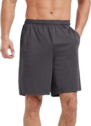Miniatura 3 de Paquete de 5 pantalones cortos deportivos para hombre con bolsillos, secado rápido, pantalones cortos de entrenamiento para correr para hombre