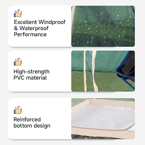 Miniatura 3 de Sports Tent Clear Bubble Tent Weatherproof Pod Igloo Tent Winter Pop up Tent for Outside Soccer Tent Cold Weather Tent