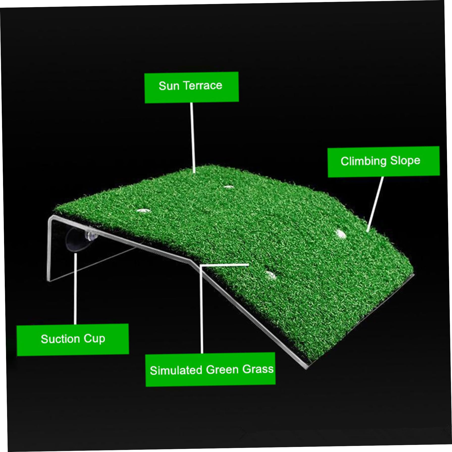 Turtle Habitat Plataforma Para Tomar El Sol Para Tortugas Con Ventosa Oso De Hasta 2 Kg Escalera Para Subir Tortugas De Resina Terraza De Descanso Accesorios Para Tanque De Tortugas Para Rana Reptil