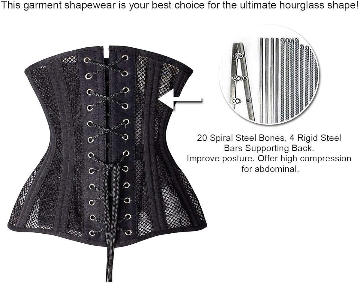 Miniatura 4 de SHAPERX Women 24 Double Steel-Boned Longline Heavy Duty Waist Training Corsets Shaper