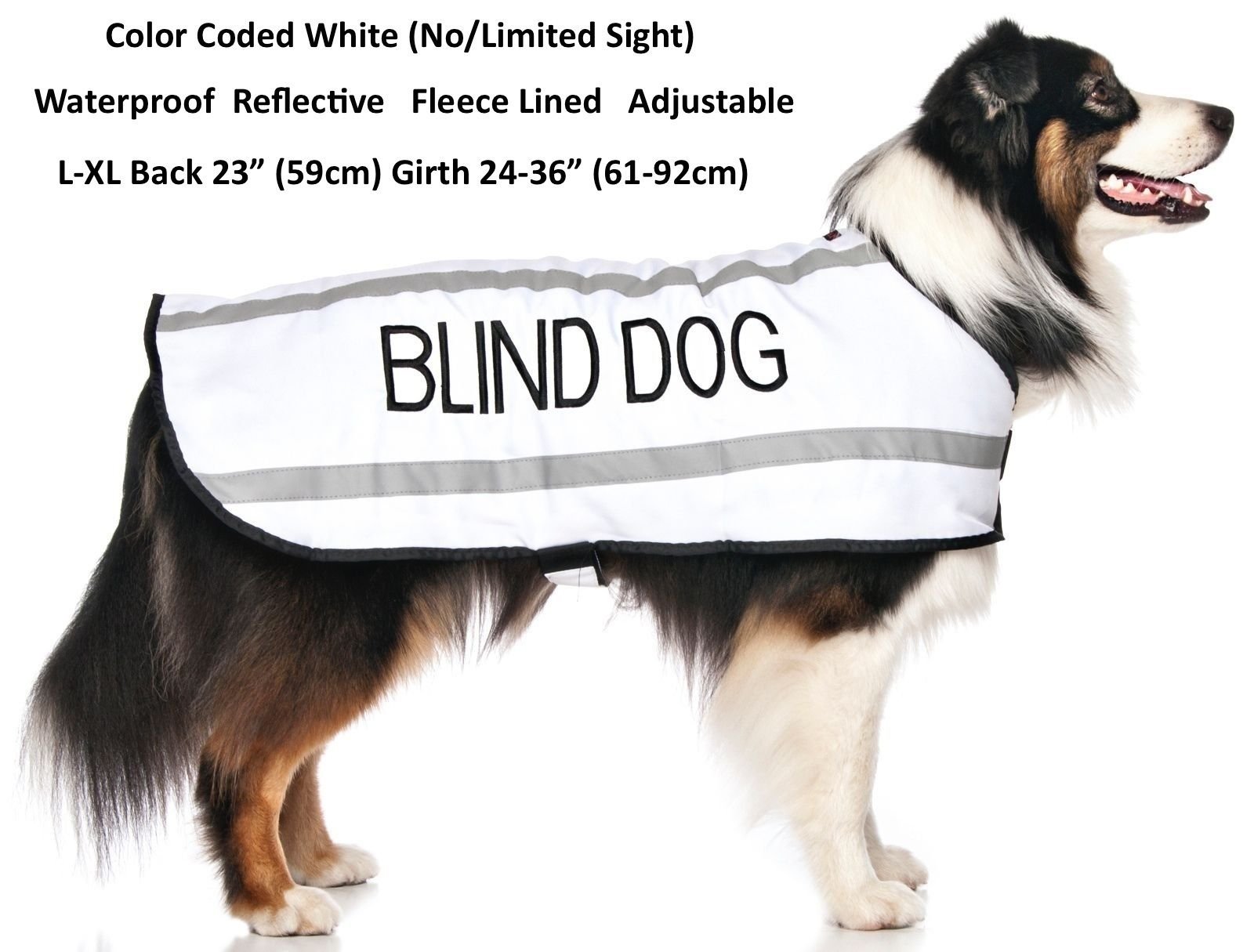 Farbkodierter Hundemantel – Reflektierend, Wasserdicht, Mit Fleece-Futter, Größe M-L