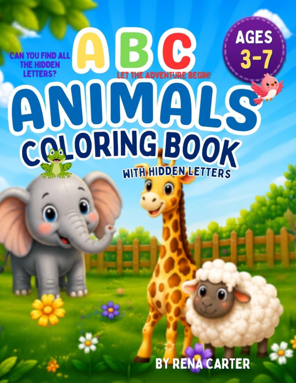 ABC Animals Coloring Book with Hidden Letters: Make learning the alphabets fun, creative, and exciting!