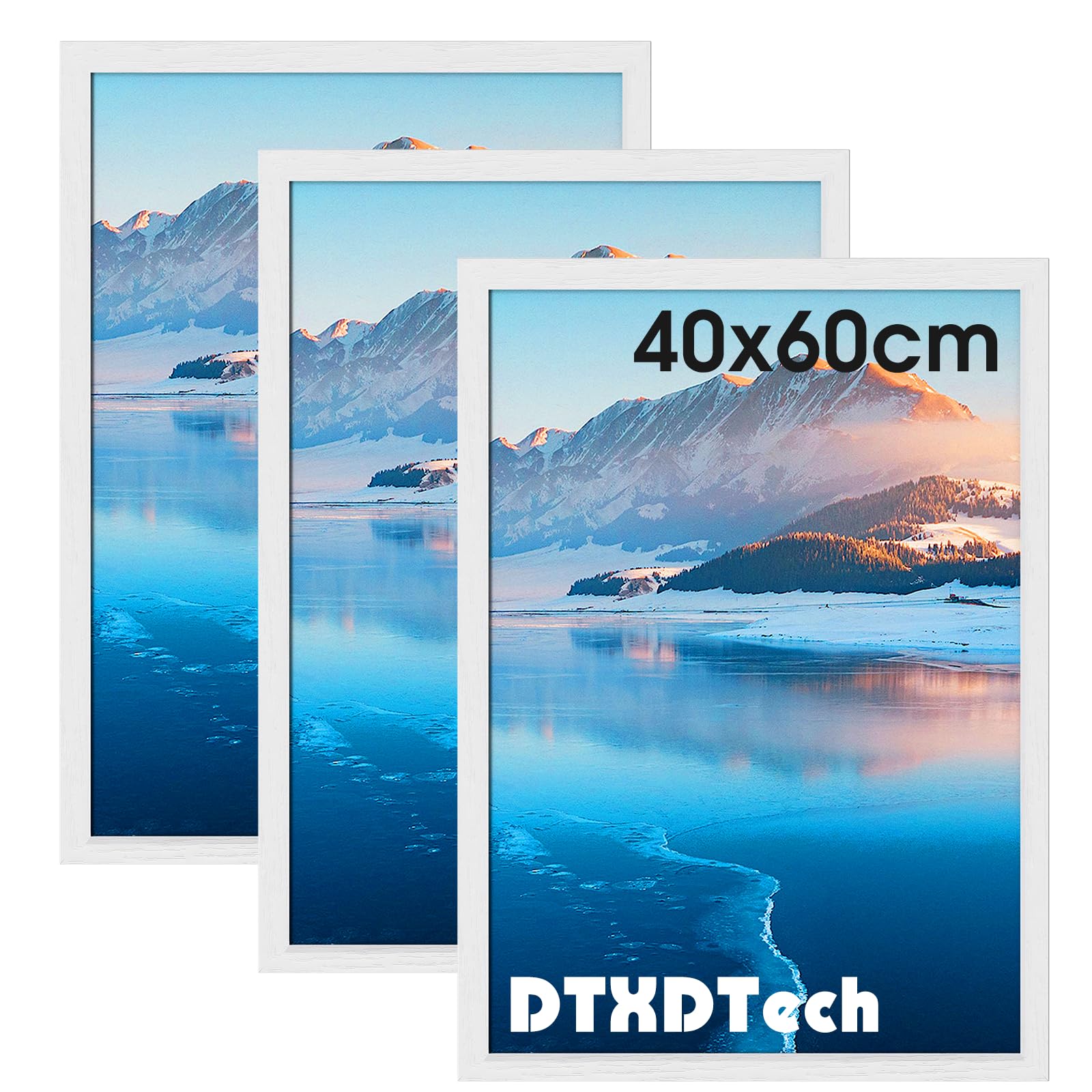 DTXDTech Bilderrahmen Holz Fotorahmen, Bilderrahmen mit Passepartout, Zertifikatrahmen für Wandhalterung, Tischdekoration Schwarzer