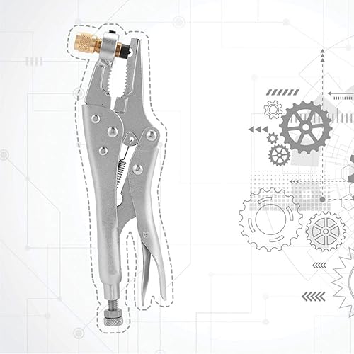 Miniatura 3 de CH-308 Alicates de bloqueo de tubo de refrigeración de recuperación de aire acondicionado, acero, interfaz SAE de 14 pulgadas, alicates de
