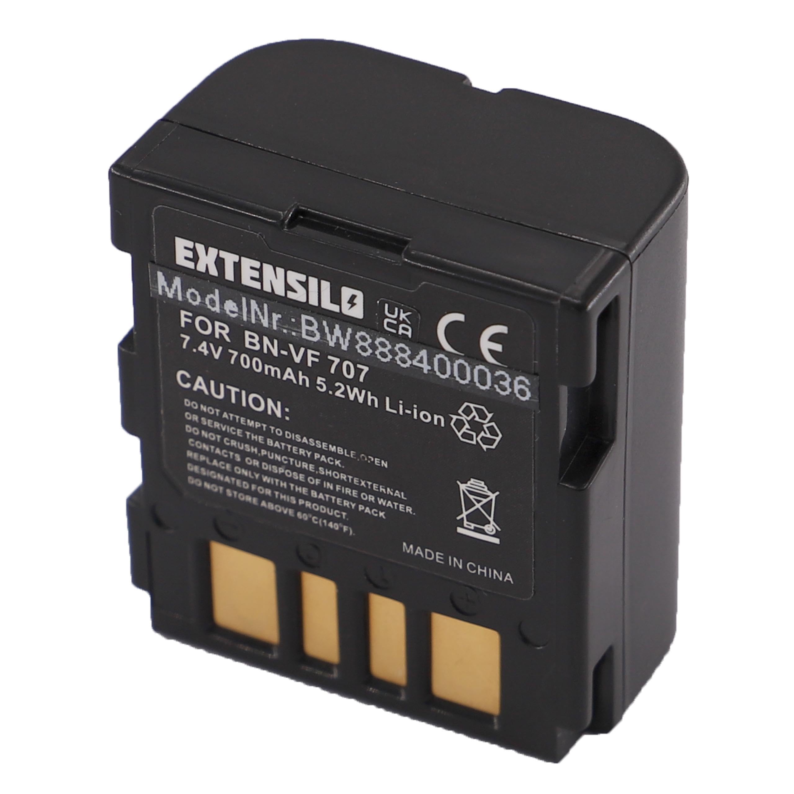 EXTENSILO Akku Für JVC Camcorder – 700 MAh, 7,4 V Li-Ion, Kompatibel Mit GR-D240/GR-D245 U.v.m.