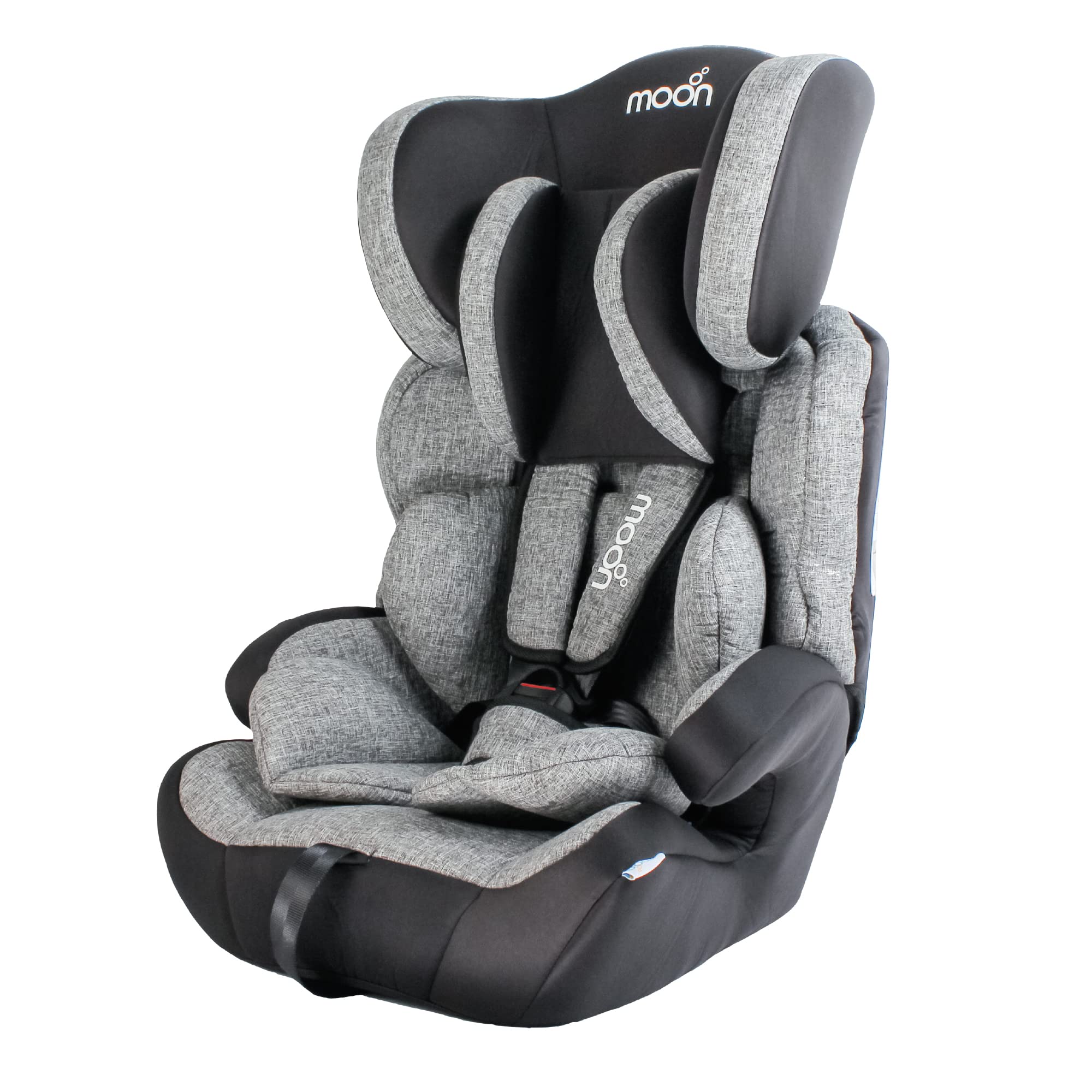 The Moon Brand Tolo Car Seat – Baby Travel Gear for Kids (9m to 11yrs) – ForwardFacing Child Booster Seat w/ Adjustable Headrest – Group 123 Comfort Car Accessories – Slate Grey