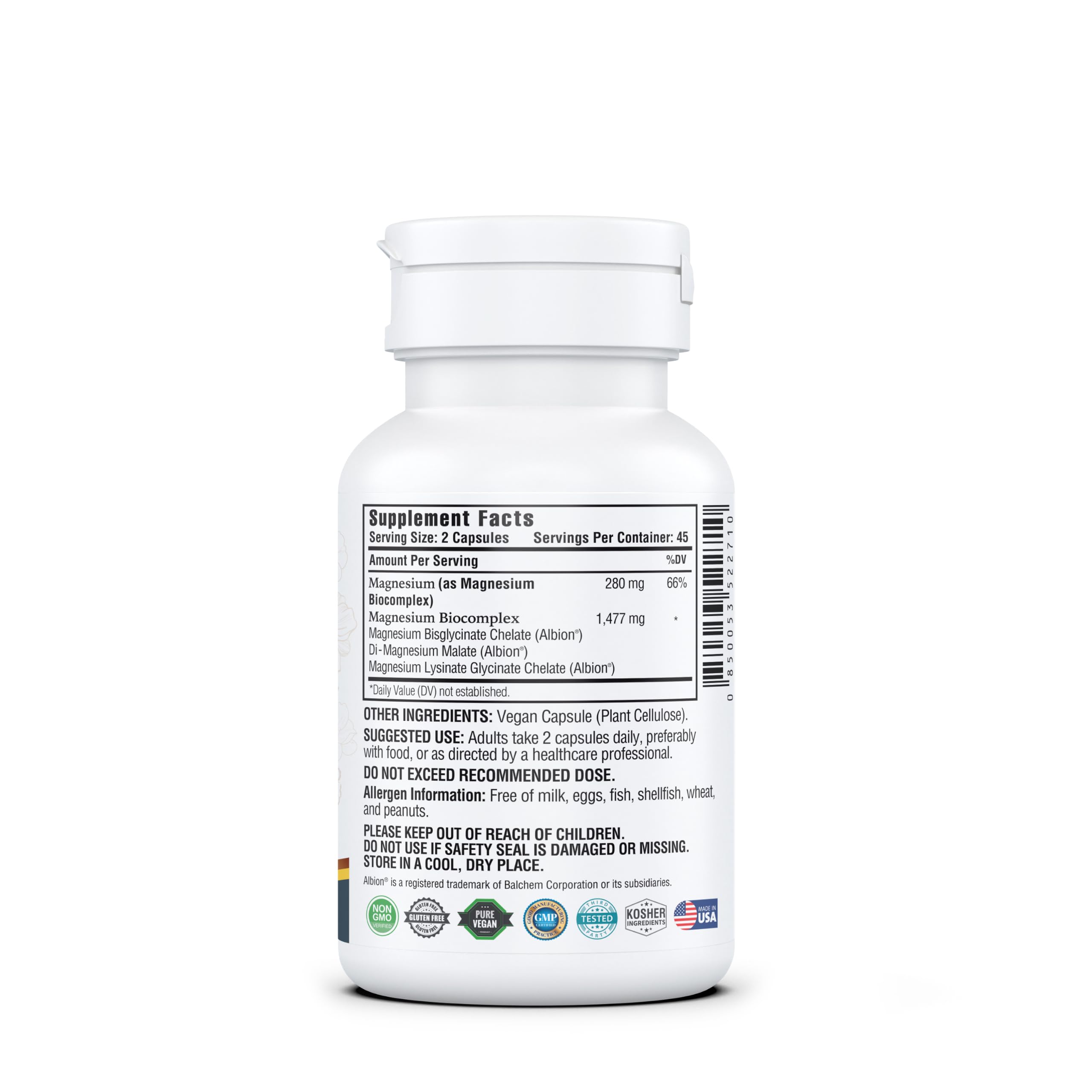 Kappa Nutrition® Magnesium for Menopause | Menopause & Hormonal Support for Women 40+ | Albion® Magnesium Biocomplex | Supports Calm, Sleep & Muscle Relaxation | Vegan | 90 Capsules (45 Servings) — Amazon image 7