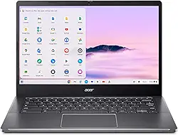 Acer Chromebook Plus 514 com Google AI - Tela sensível ao toque IPS Full HD 14 polegadas | Intel Core i3-N305 | LPDDR5 8 GB | SSD 128 GB | Wi-Fi 6E | Câmera FHD | Chrome OS