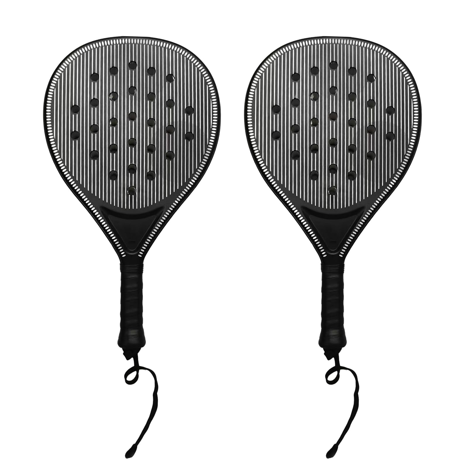 Padel Tennis Schläger Set in schwarz – Komplettset für Anfänger & Profis – ABS-Material für langlebige Stabilität & optimale Schockabsorption – Mit praktischer Transporttasche
